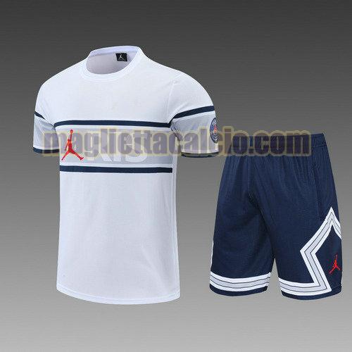 pantaloncini + maniche corte paris saint germain uomo bianco blu 2022-2023