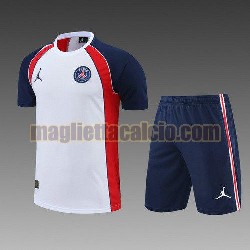 pantaloncini + maniche corte paris saint germain uomo bianco blu rosso 2022-2023