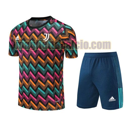 pantaloncini + maniche corte plaid colorato juventus uomo training 2022-2023