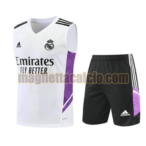 pantaloni + gilet bianco real madrid uomo 2022-2023