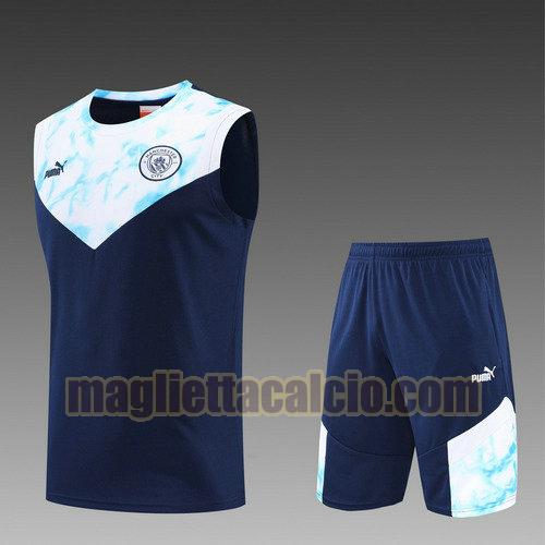 pantaloni + gilet blu reale manchester city uomo 2022-2023
