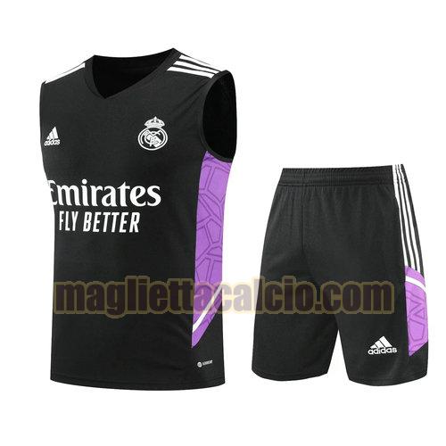pantaloni + gilet nero real madrid uomo 2022-2023