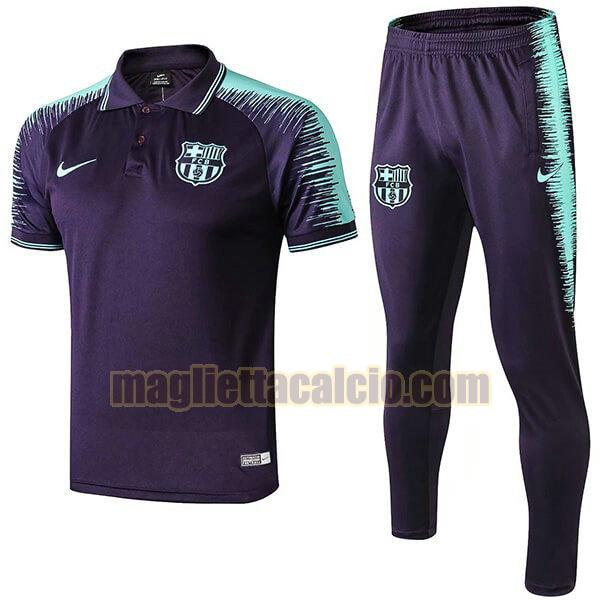 polo completo barcellona uomo purpura 2019-2020