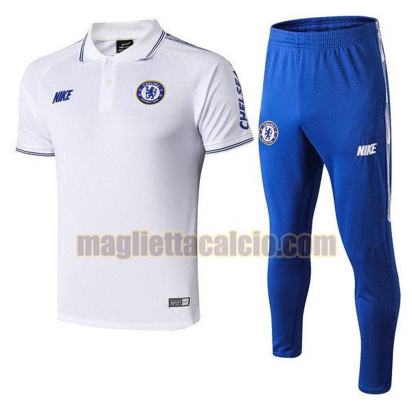 polo completo chelsea uomo bianco 2019-2020