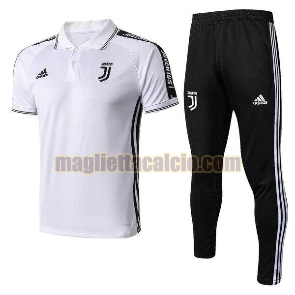 polo completo juventus uomo bianco nero 2019-20