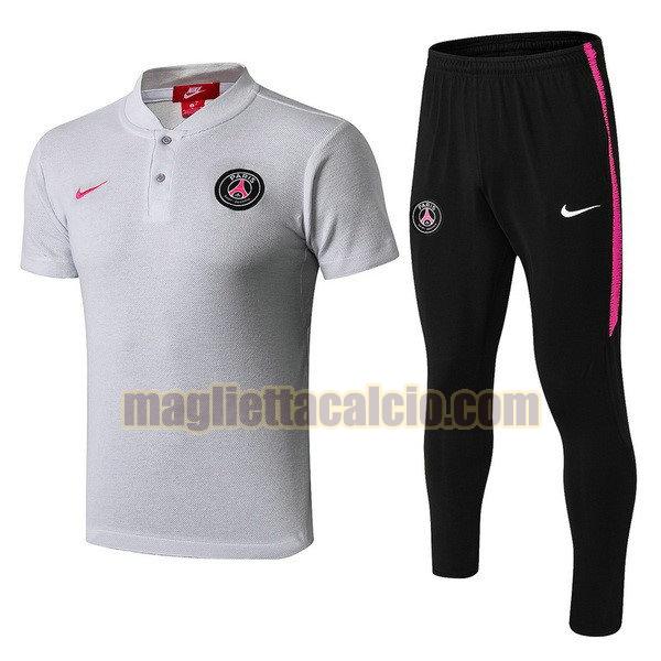polo completo paris saint germain uomo nero rosa 2018-2019