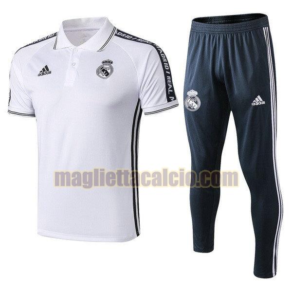 polo completo real madrid uomo bianco 2019-2020