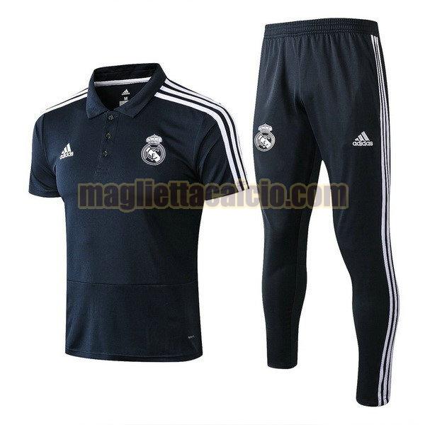 polo completo real madrid uomo blu 2018-2019