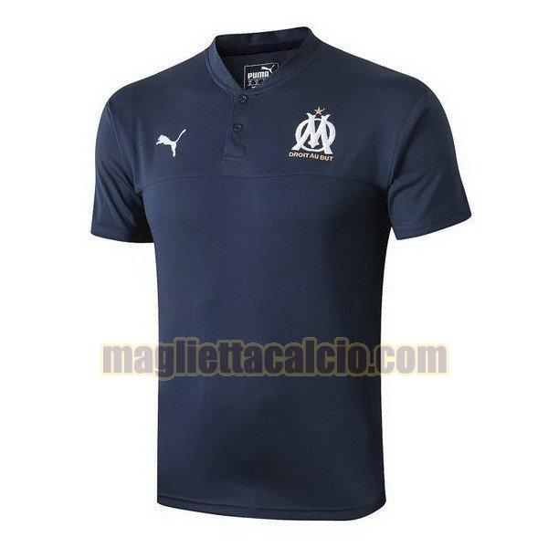 polo olympique marsiglia uomo blu 2019-2020