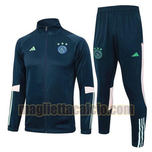 set sportivo da calcio 231012 afc ajax uomo blu 2023-2024