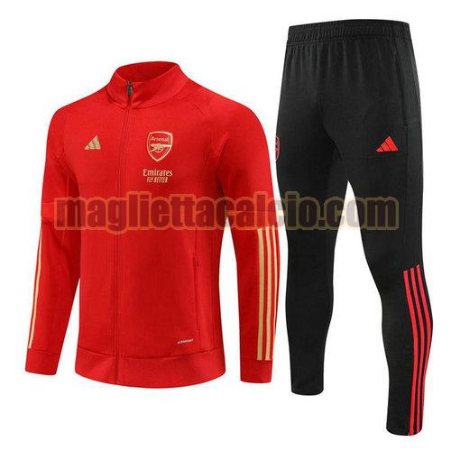 set sportivo da calcio 231013 arsenal uomo rosso 2023-2024