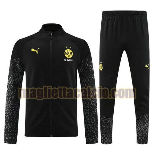 set sportivo da calcio 231019 borussia dortmund uomo nero 2023-2024