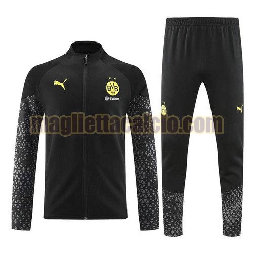 set sportivo da calcio 231020 borussia dortmund uomo nero 2023-2024