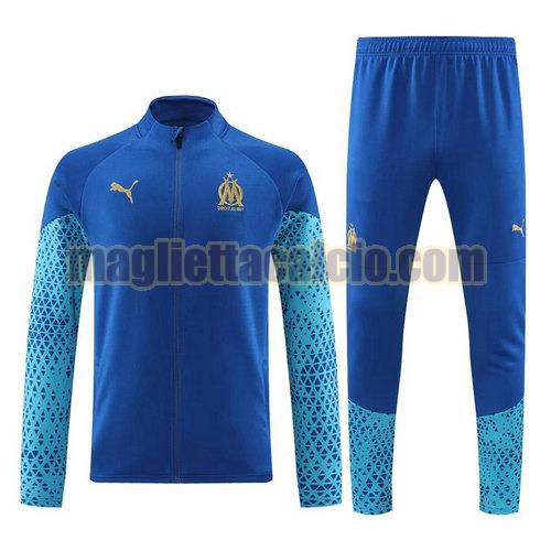 set sportivo da calcio 231024 olympique marsiglia uomo blu 2023-2024