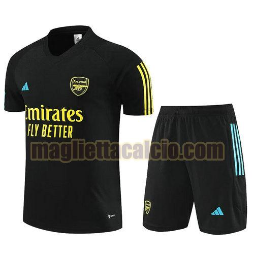 training maglie arsenal uomo nero 2023-2024