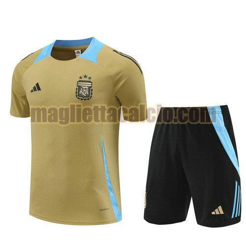 training maglie calcio completo argentina uomo oro 2024-2025