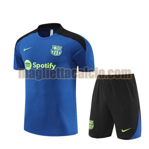 training maglie calcio completo barcellona uomo blu acceso 2024-2025