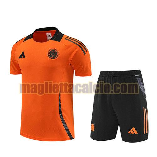 training maglie calcio completo colombia uomo arancia 2024-2025