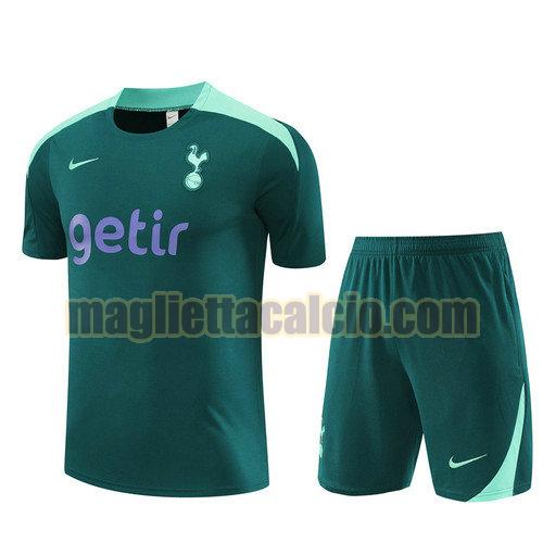 training maglie calcio completo tottenham hotspur uomo verde scuro 2024-2025