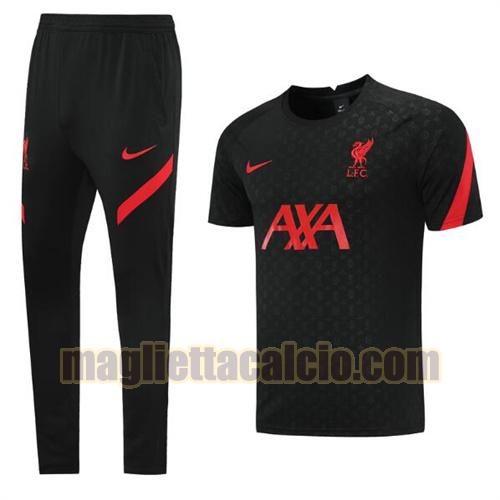 tuta da calcio a manica corta liverpool uomo nero 2021-22