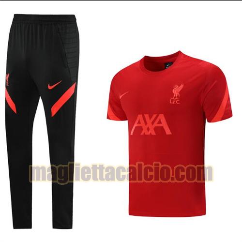 tuta da calcio a manica corta liverpool uomo rosso 2021-22