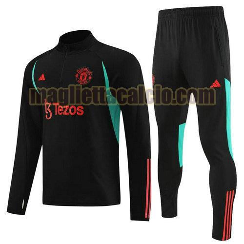 tuta da calcio z28 manchester united uomo nero 2023-2024