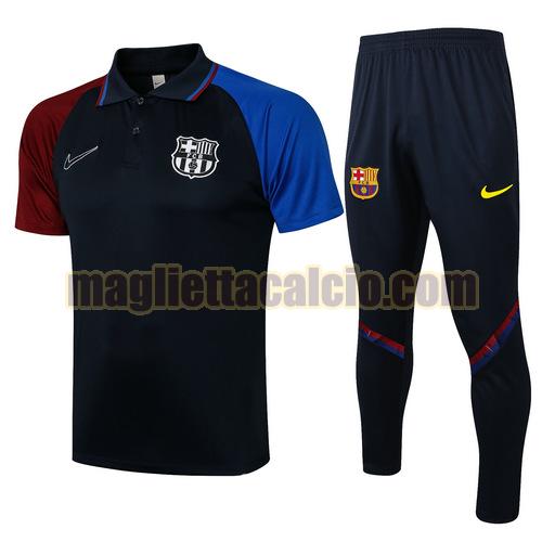 tuta polo barcellona uomo blu reale 2021-2022