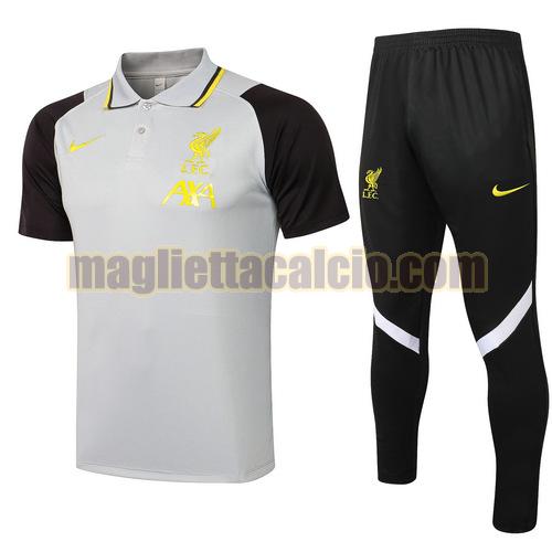 tuta polo liverpool uomo grigio chiaro 2021-2022