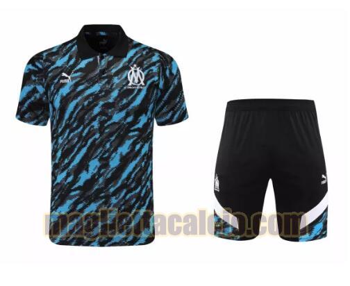 tuta polo olympique marsiglia uomo mimetico nero 2021-2022