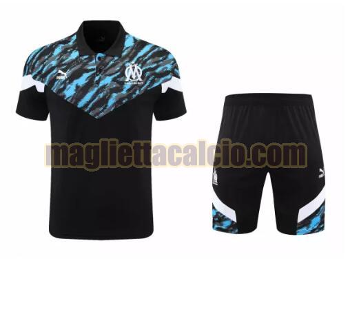 tuta polo olympique marsiglia uomo nero 2021-2022
