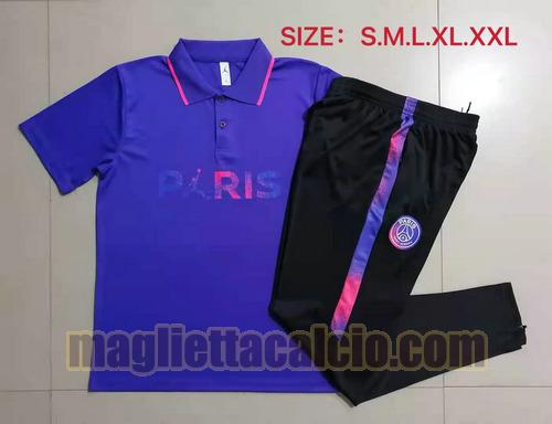 tuta polo paris saint germain uomo viola 2021-2022