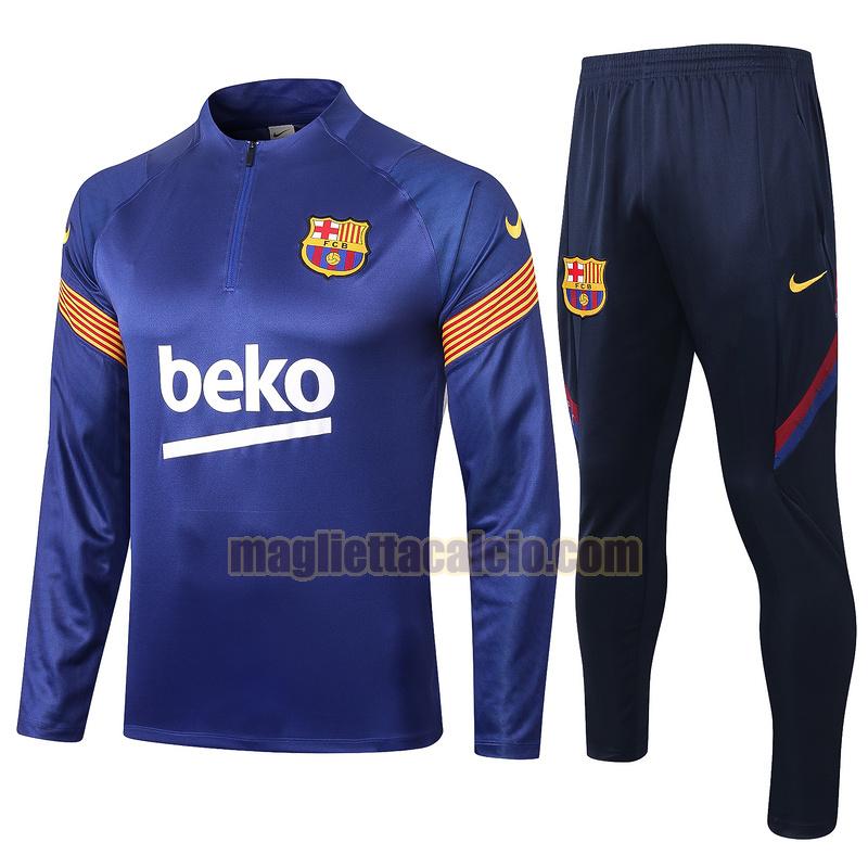tuta sportiva barcellona uomo blu 2020-2021