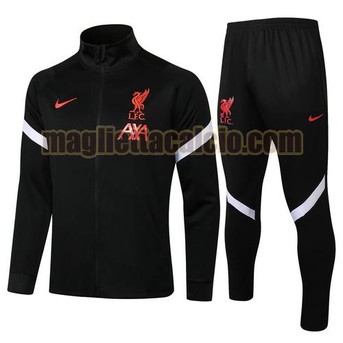 tuta sportiva cerniera lunga liverpool uomo nero 2021-2022