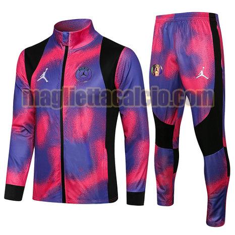 tuta sportiva cerniera lunga paris saint germain uomo rosa viola 2021-2022