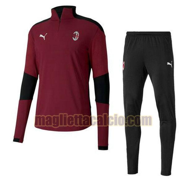 tuta sportiva completo ac milan uomo nero 2020-2021