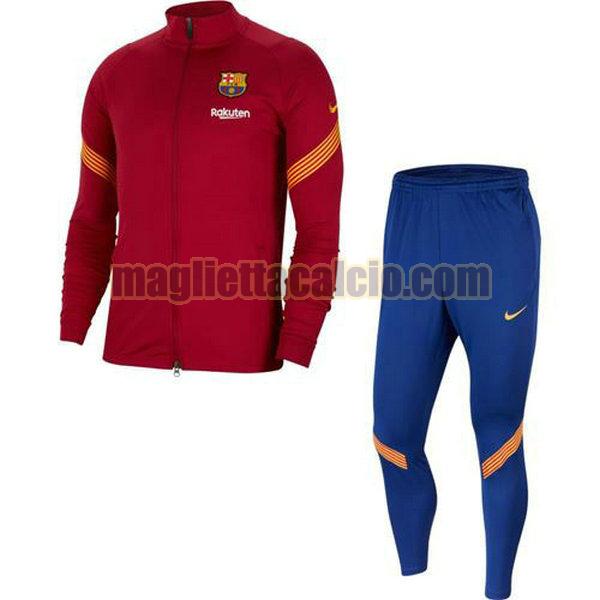 tuta sportiva completo barcellona uomo rosso 2020-2021