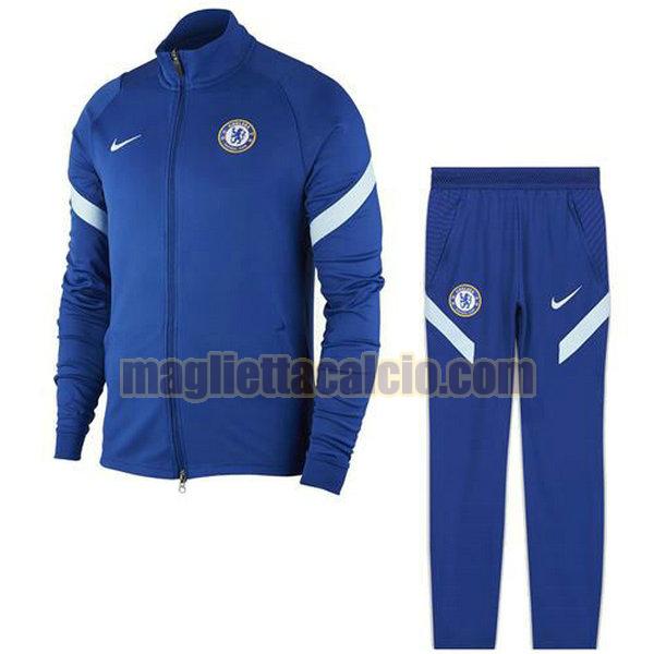 tuta sportiva completo chelsea uomo blu 2020-2021