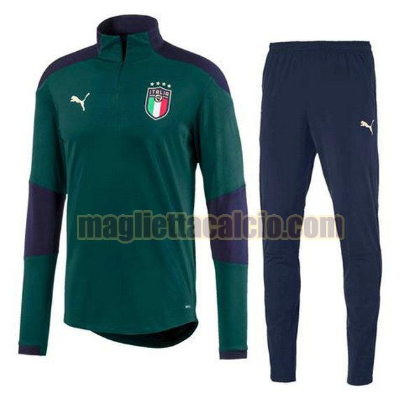 tuta sportiva completo italia uomo nero 2020-2021