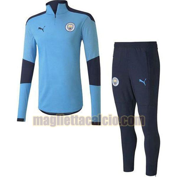 tuta sportiva completo manchester city uomo nero 2020-2021