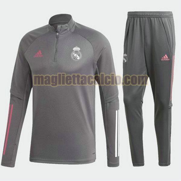 tuta sportiva completo real madrid uomo verde 2020-2021
