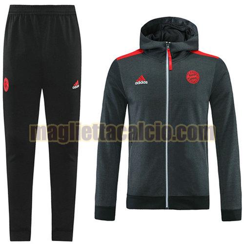 tuta sportiva con cappuccio a poco prezzo bayern munich uomo grigio 2021-22