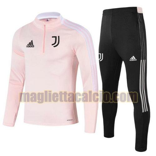 tuta sportiva con mezza cerniera a poco prezzo juventus uomo rosa 2021-2022