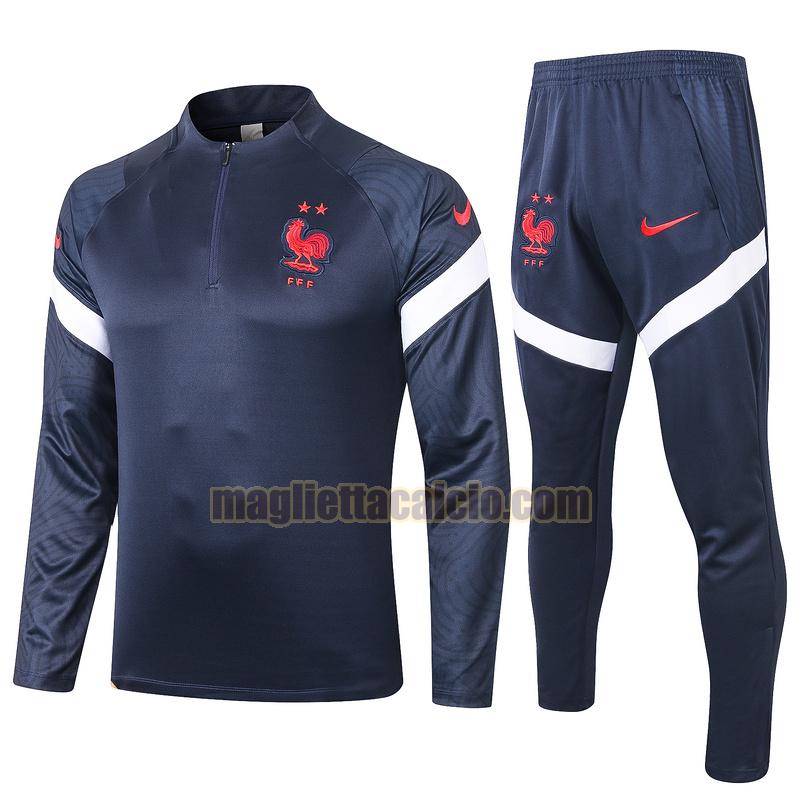 tuta sportiva francia uomo blu 2020-2021