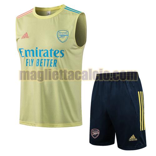 tuta sportiva gilet arsenal uomo giallo 2021-2022
