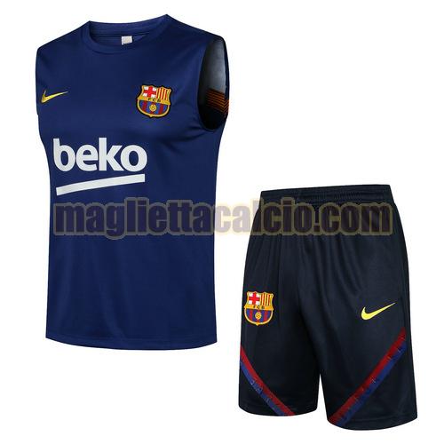 tuta sportiva gilet barcellona uomo blu 2021-2022