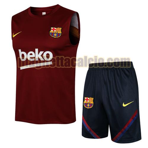 tuta sportiva gilet barcellona uomo rosso 2021-2022