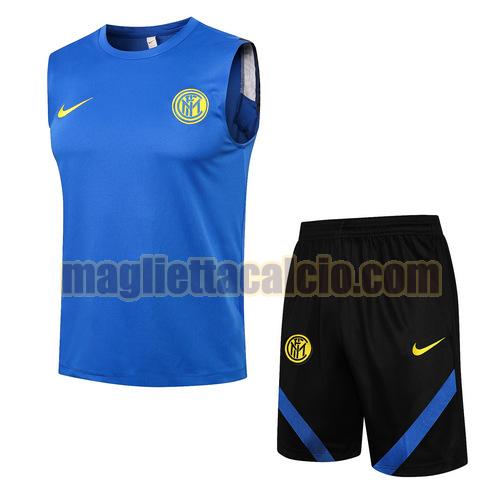 tuta sportiva gilet inter milan uomo blu 2021-2022