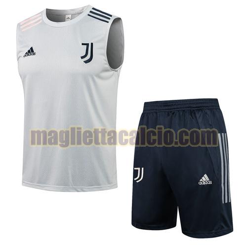 tuta sportiva gilet juventus uomo grigio chiaro 2021-2022