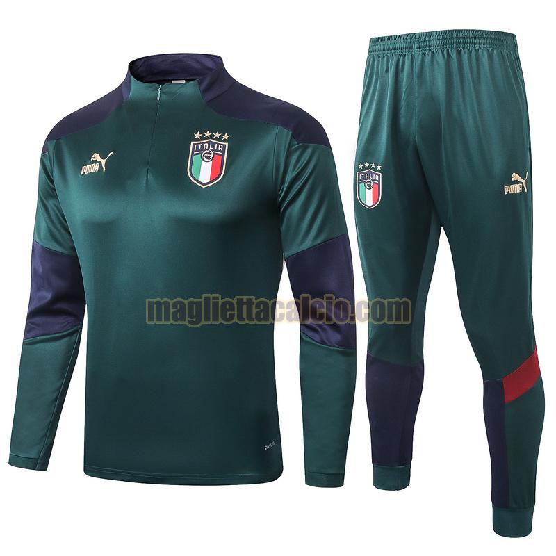tuta sportiva italia uomo verde 2020-2021