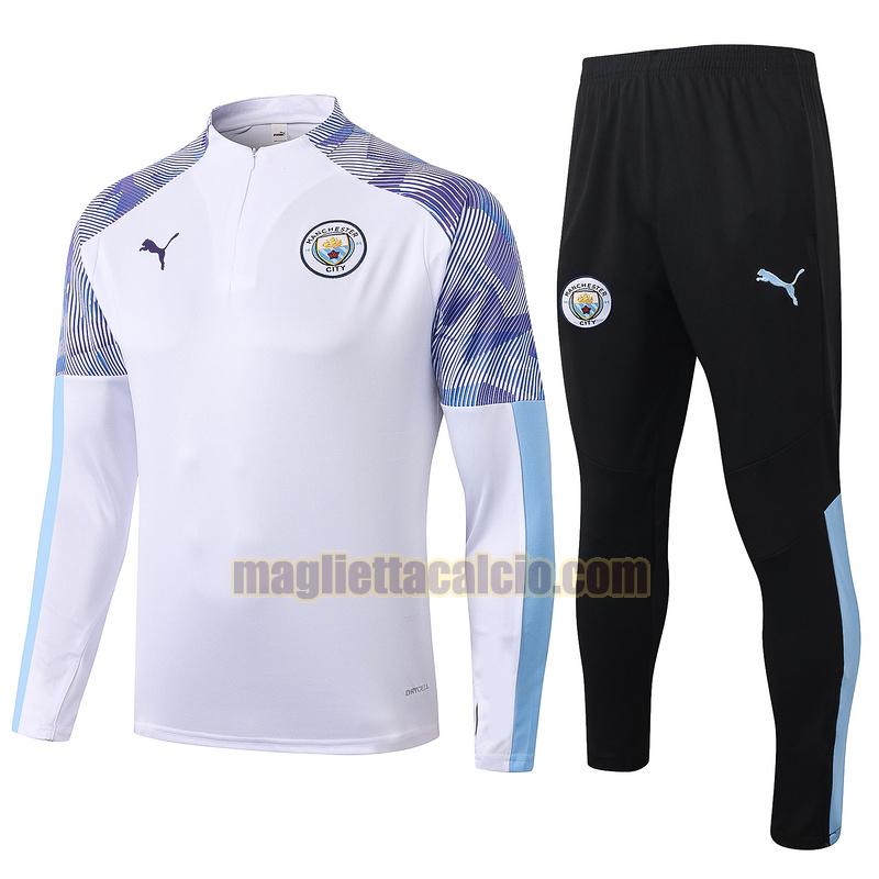 tuta sportiva manchester city uomo bianca 2020-2021